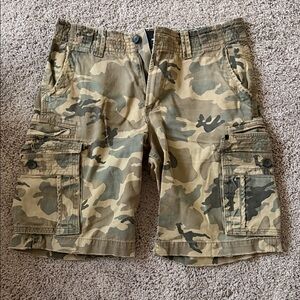 Hurley Green Camouflage Cargo Shorts